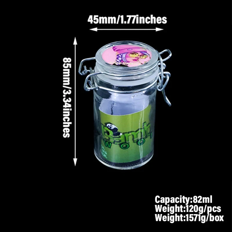 Smoking Accessories Airtight Cigarettes Tobacco Herb Stash Jar Clamping Lid Smell Proof Storage Bottle Keep Fresh