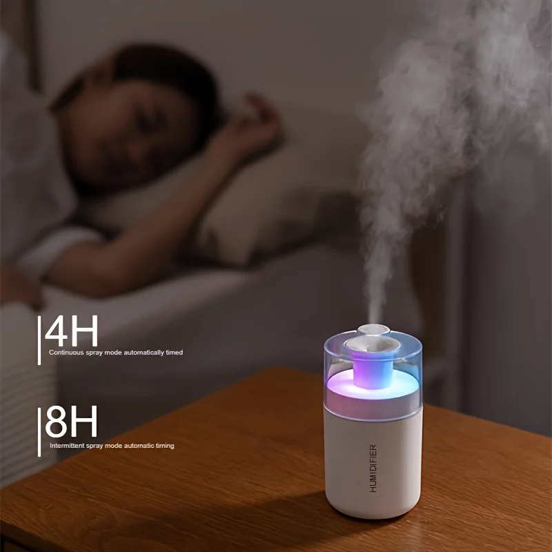 Compact Humidifier with Colorful Ambient Lighting and High Mist Output