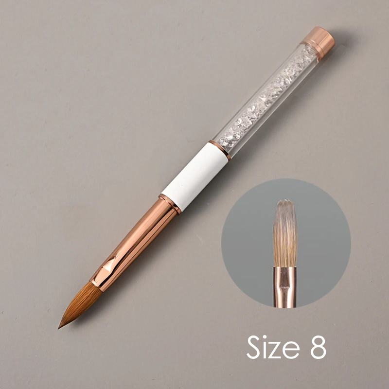 Crystal Handle Kolinsky Sable Nail Brush