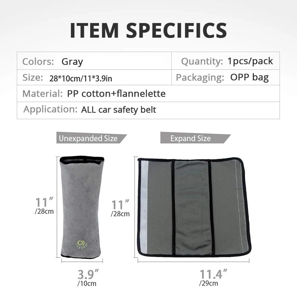 Car Seat Pillow Neck Kids Travel Pillow Seatbelt Toddler Infant Safety Support Shoulder Flat Pad Seat Belt Strap Covers