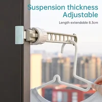 Drying Rack Bathroom Door and Window Rack Eight-hole Clothes Rack Balcony Window Multifunctional Portable Clothes Rail 2