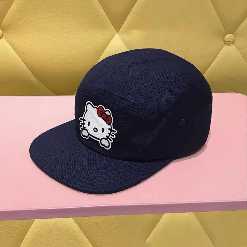 

Sanrio Kitty Summer Shading Baseball Cap Versatile Sweet Kawaii Free Size Show A Small Face Fashion Spicy Girl Flat Brim Hat