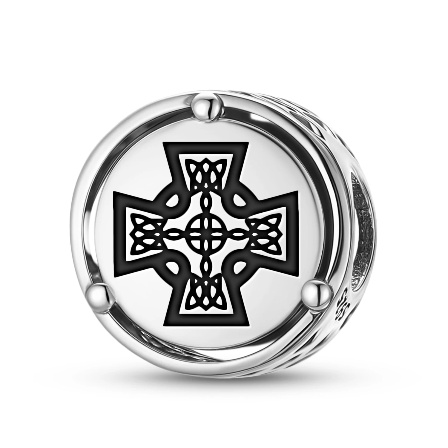 Keltisches das keltische Kreuz, 925er-Sterlingsilber, Symbol-Charm, passend für Original-Armbänder, DIY-Schmuck, Accessoires, Familienperle
