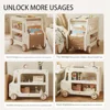 Toy Organizers And Storage For Kids, 2 Layers Toy Storage Cabinet With Bookshelf Toys Organization Chest With Bins Multipurpose 5