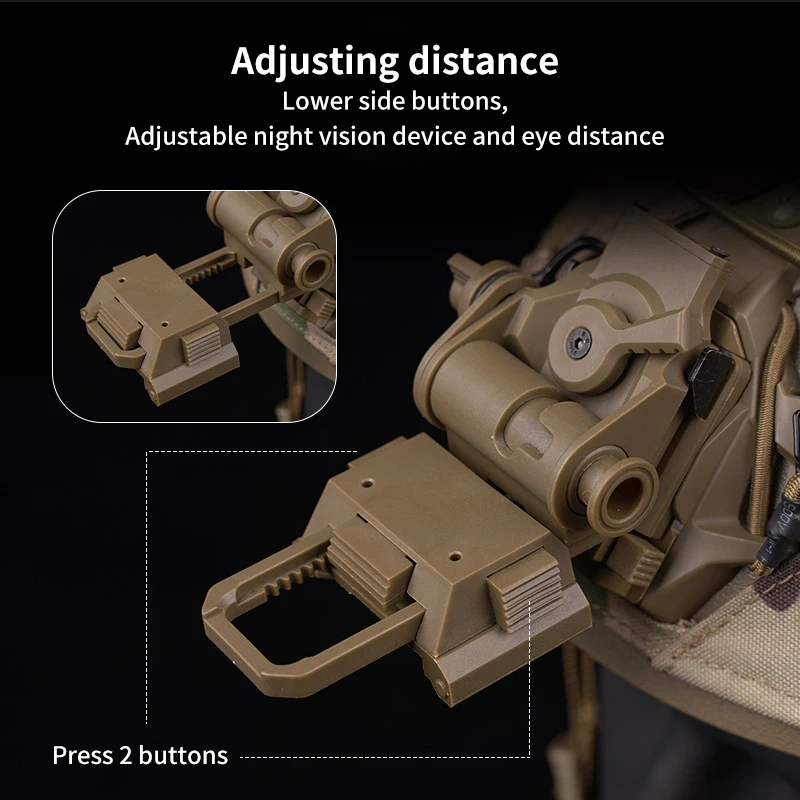 L4G24 NVG Mount Bracket Holder Foldable Night Vision Goggles Mount Helmet Stent Nylon Helmet For PVS15 PVS18 GPNVG18, nvg bracket