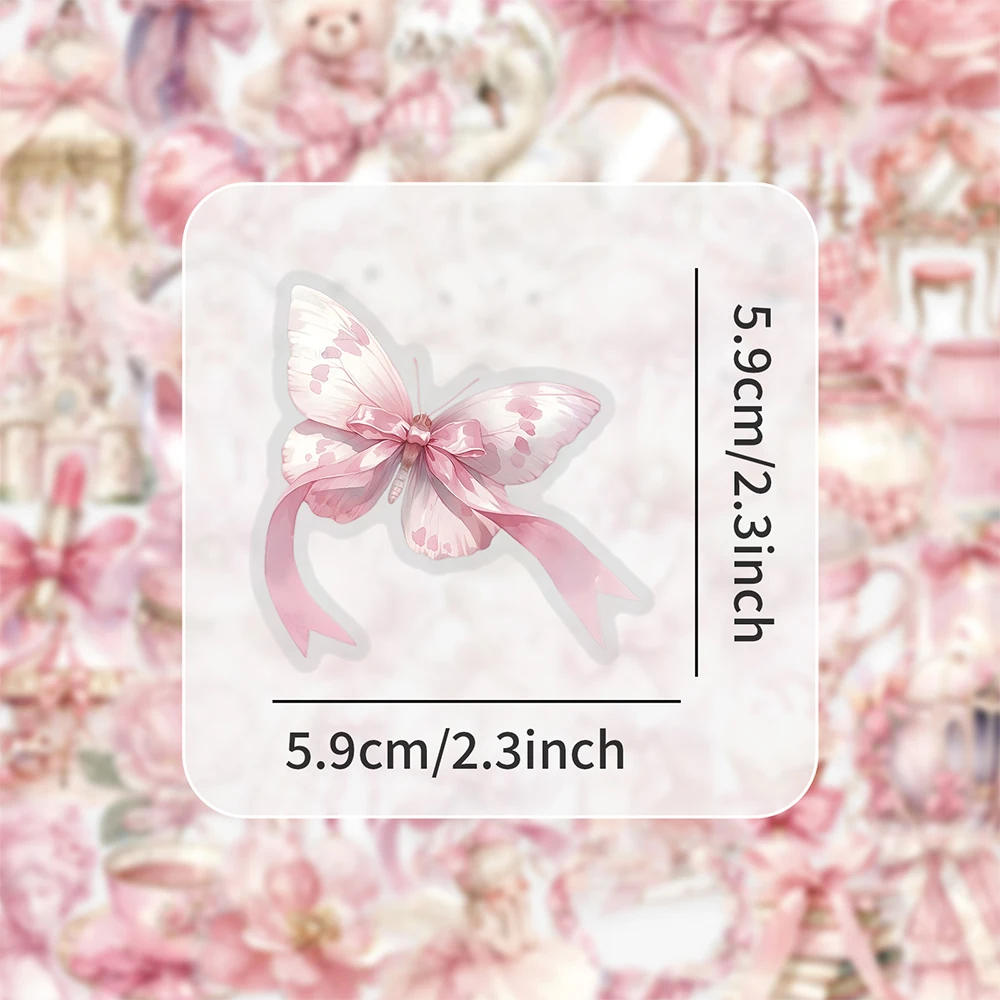 Cute Pink Cartoon Stickers Pack for Aesthetic DIY and Decoration