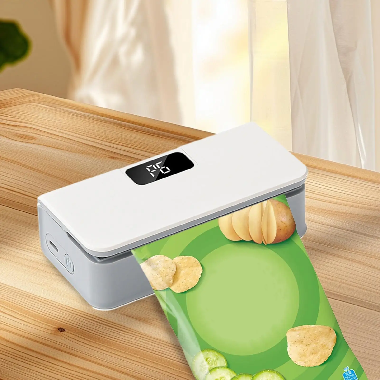 Plastic Bag Sealer Mini Heat Bag Sealing Machine Rechargable Plastic Storage Package Sealer Handheld Clip Bag Food Heat Sealer 3