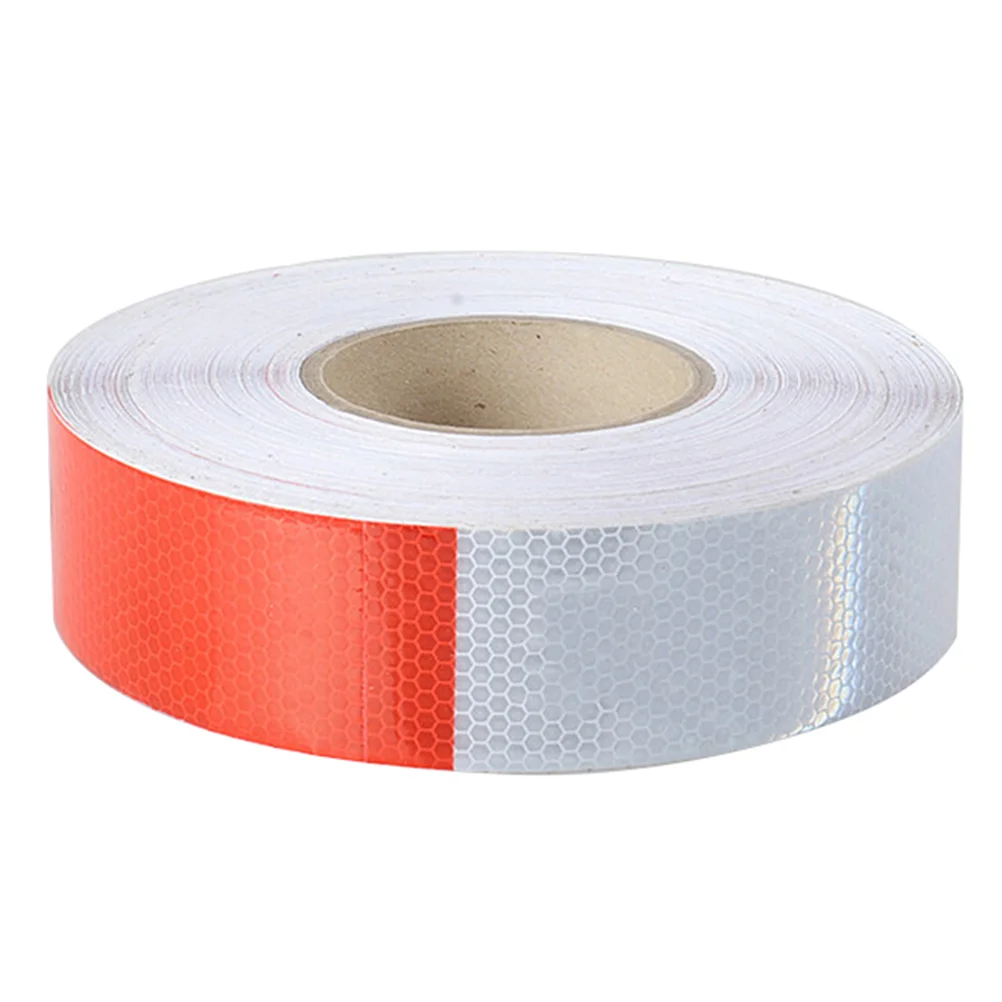 

5cm*45M Reflective Tape Roll White and Red Trailer Conspicuity Dot Sfety Warming Tape Reflective for Vehicle