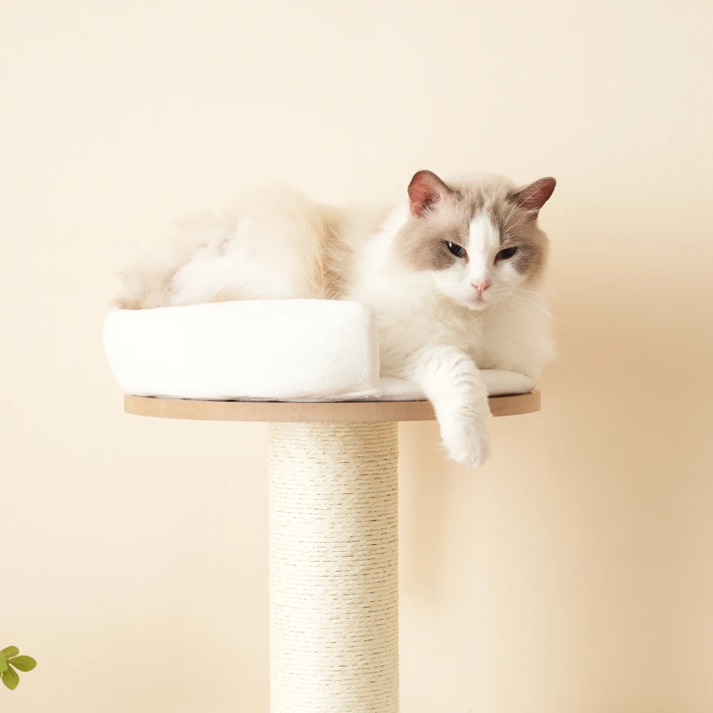 Baumförmiger Katzen-Kletterbaum mit Katzenhöhlen, Abnehmbaren Blättern, Kratzfestem Haustier-Möbelstück zum Verstecken, Spielen und Klettern – Detail 14
