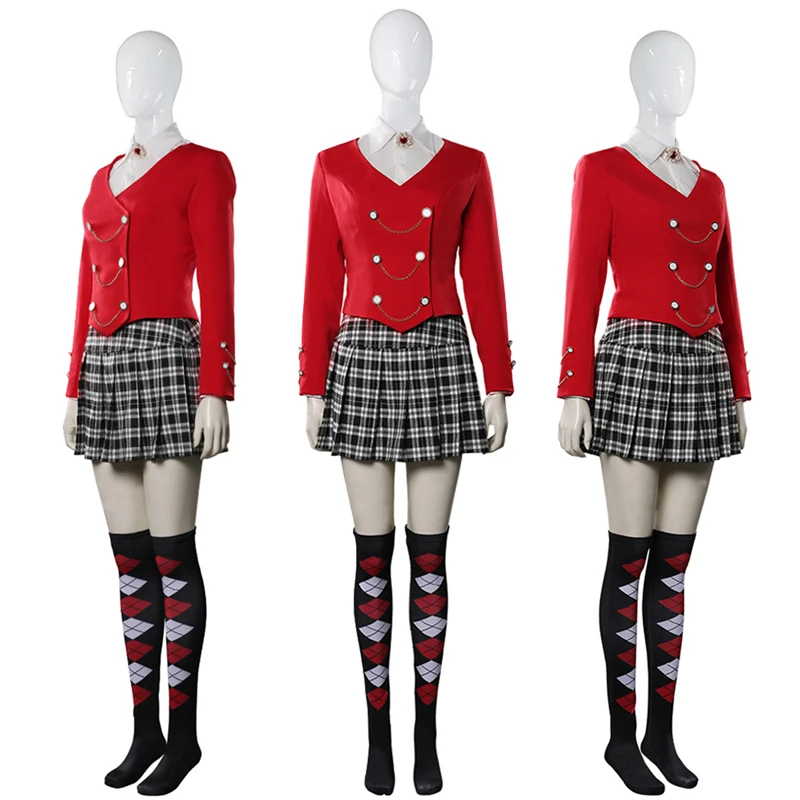 

Heathers Heather Chandler Cosplay Costume The Musical Dress JK Uniform Jacket Halloween Costumes for Women Aldult