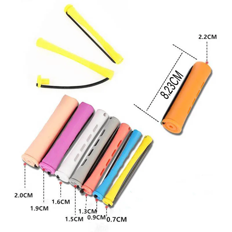 10 Pz/Set Perm Rods Hair Rollers Hair Cold Wave Perm Rods Bigodino Per Capelli No Heat Curls Flexi Rods Wave Formers Strumenti Per Lo Styling Dei Cape