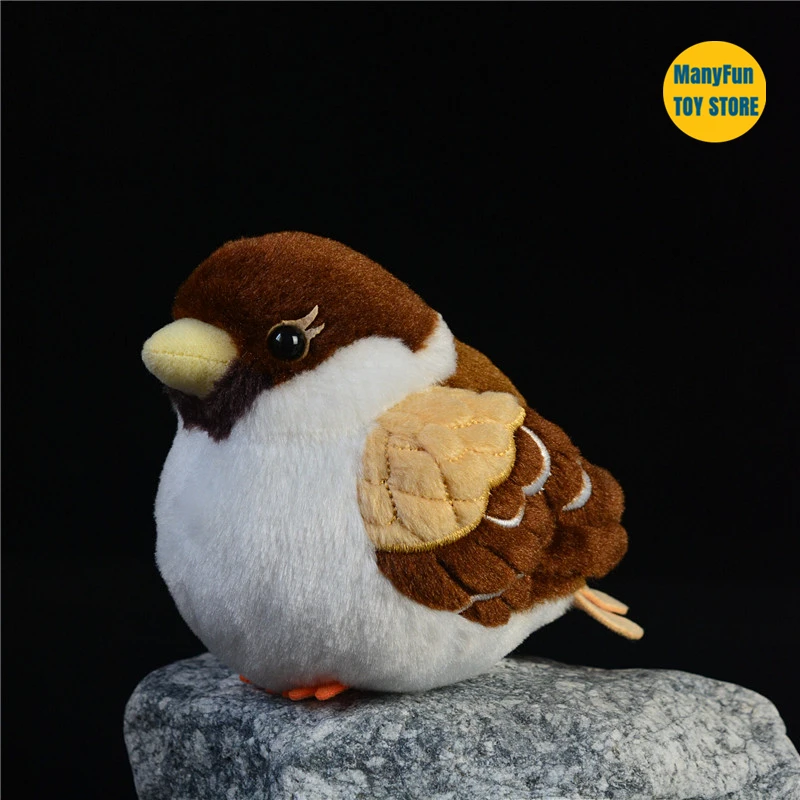 Cockatiel Parrot High Fidelity Chickadee Cute Plushie Sparrow Bird Tit Plush Toys Lifelike Animals Simulation Stuffed Doll Gifts 5