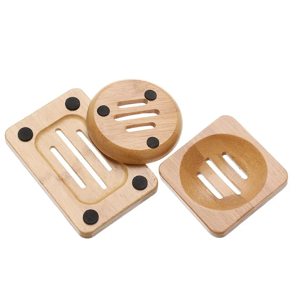 Description Picture 4 of itemPortable Wash Shower Toilet Container Bamboo Box Soap Dish Box Soap Tray