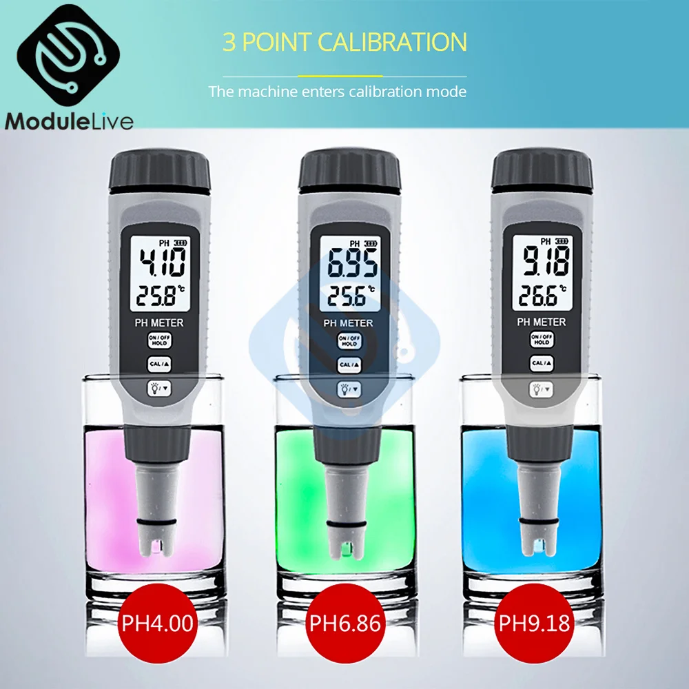 

PH818 Professional Pen Type PH Meter Portable PH Water Quality Tester Acidometer for Aquarium Acidimeter Water PH Acidity Meter