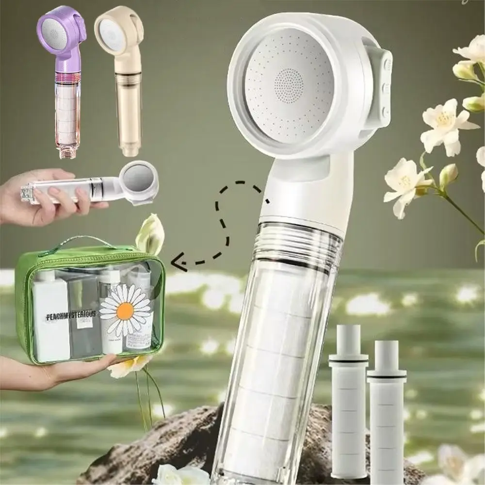 Soffione doccia ionico ad alta pressione, 3 modalità, soffione doccia portatile filtrato, sfera