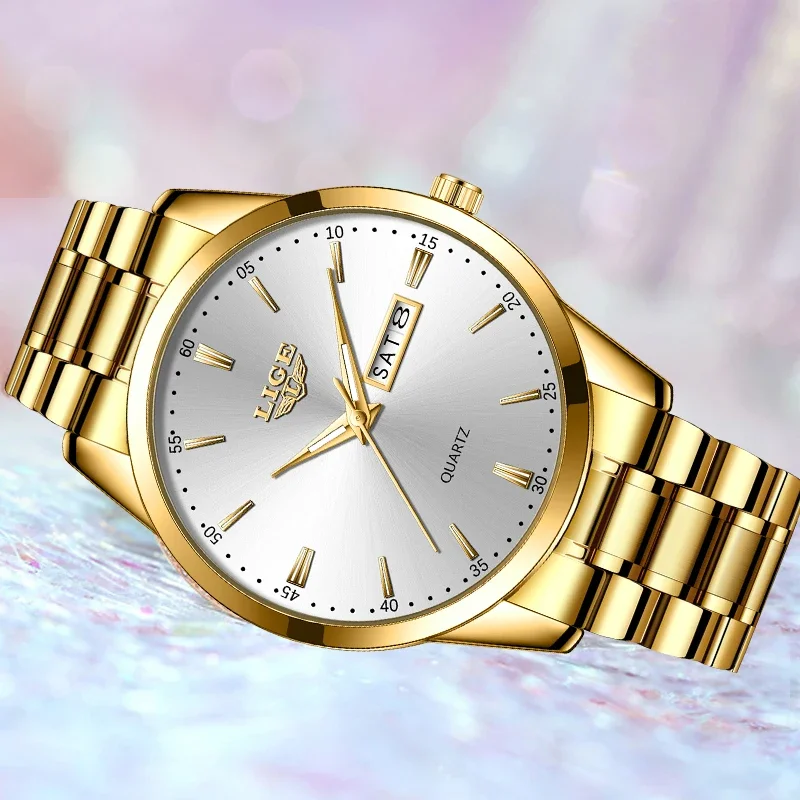 LIGE Women Watch Top Brand Luxury Stainless Steel Band Quartz Ladies Wristwatch Waterproof Casual Dress Woman Clocks Reloj Mujer 2