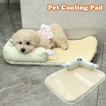 Ice Silk Cooling Orthopedic Dog Bed with Removable Waterproof Cover, Breathable Pet Mat Anti-slip for Dogs and Cats 1
