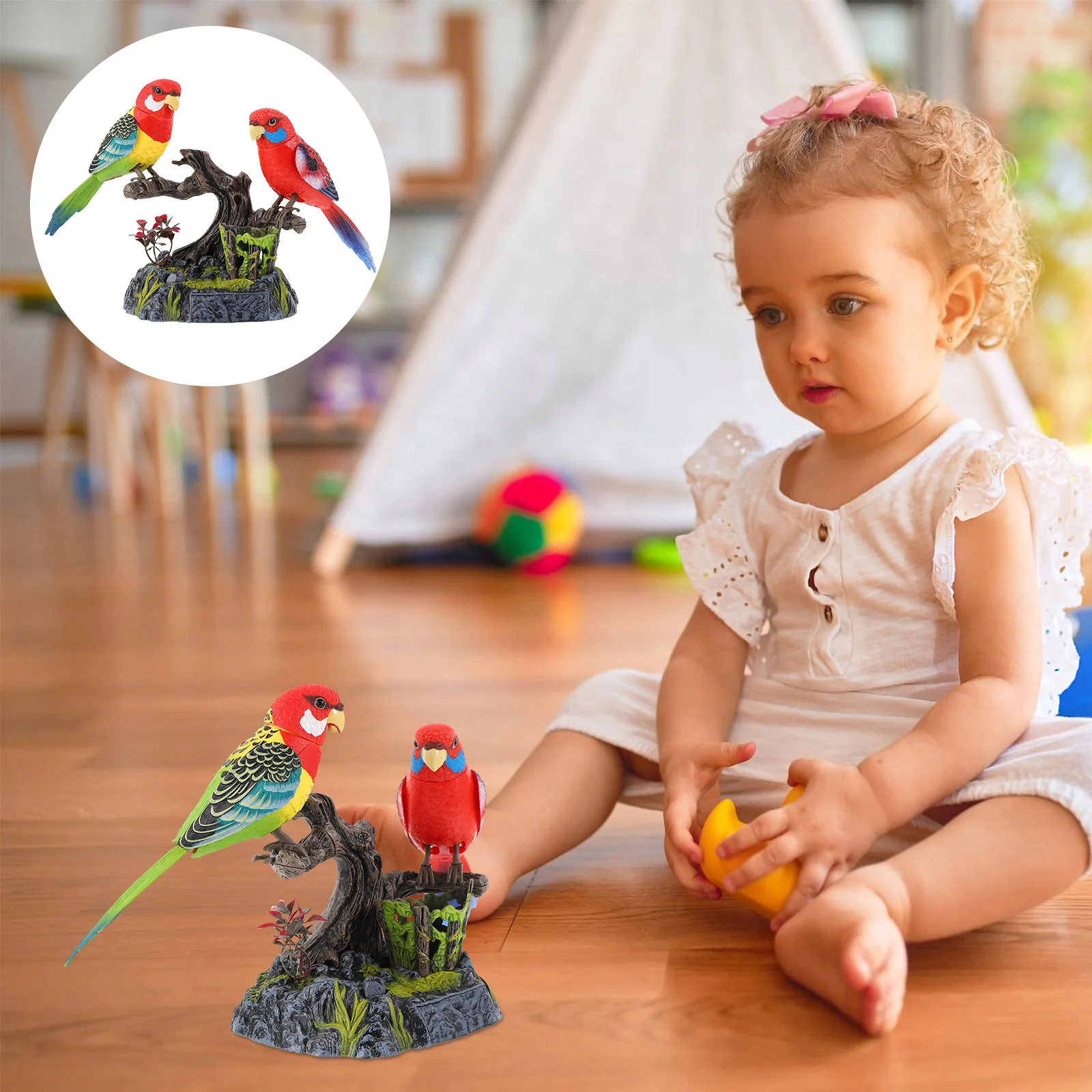 Puzzle Toys Chirping Bird Parrot Voice Control Electric Recording Talking Brain 6