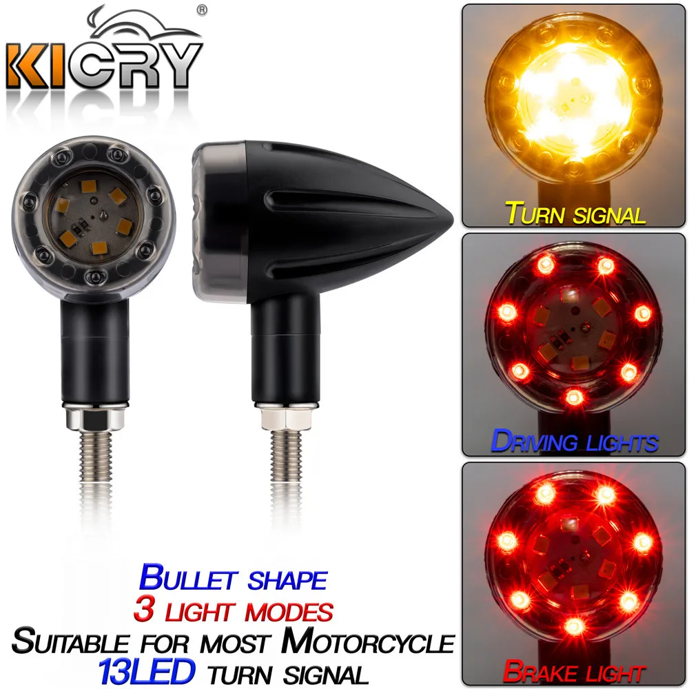 

2pcs Motorcycle Accessories Universal Modified Parts LED Moto Signal Light Turn Indicator For Harley Touring Sportster