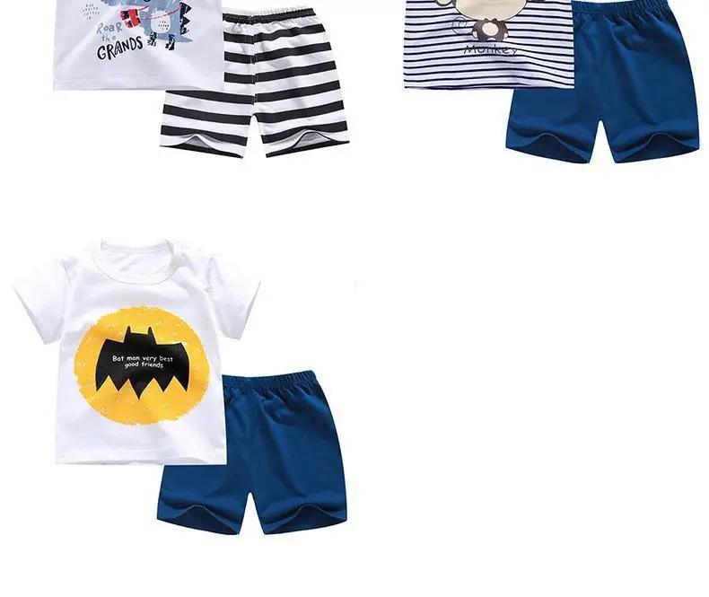 Baby Clothing Set expensive Brand Clothing Kids T-shirt Shorts Suit Casual Summer Children's Short Sleeve Sets Printed Cartoon Boys Girls Outfits 0-4 Age Baby Clothing Set luxury