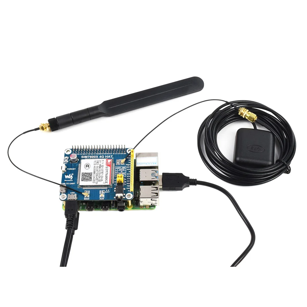 유럽, 동남아시아, 서아시아, 아프리카용 SIM7600E-H 4G HAT, 라즈베리 파이용 SIM7600 GSM / GPRS / GNSS HAT, LTE CAT4