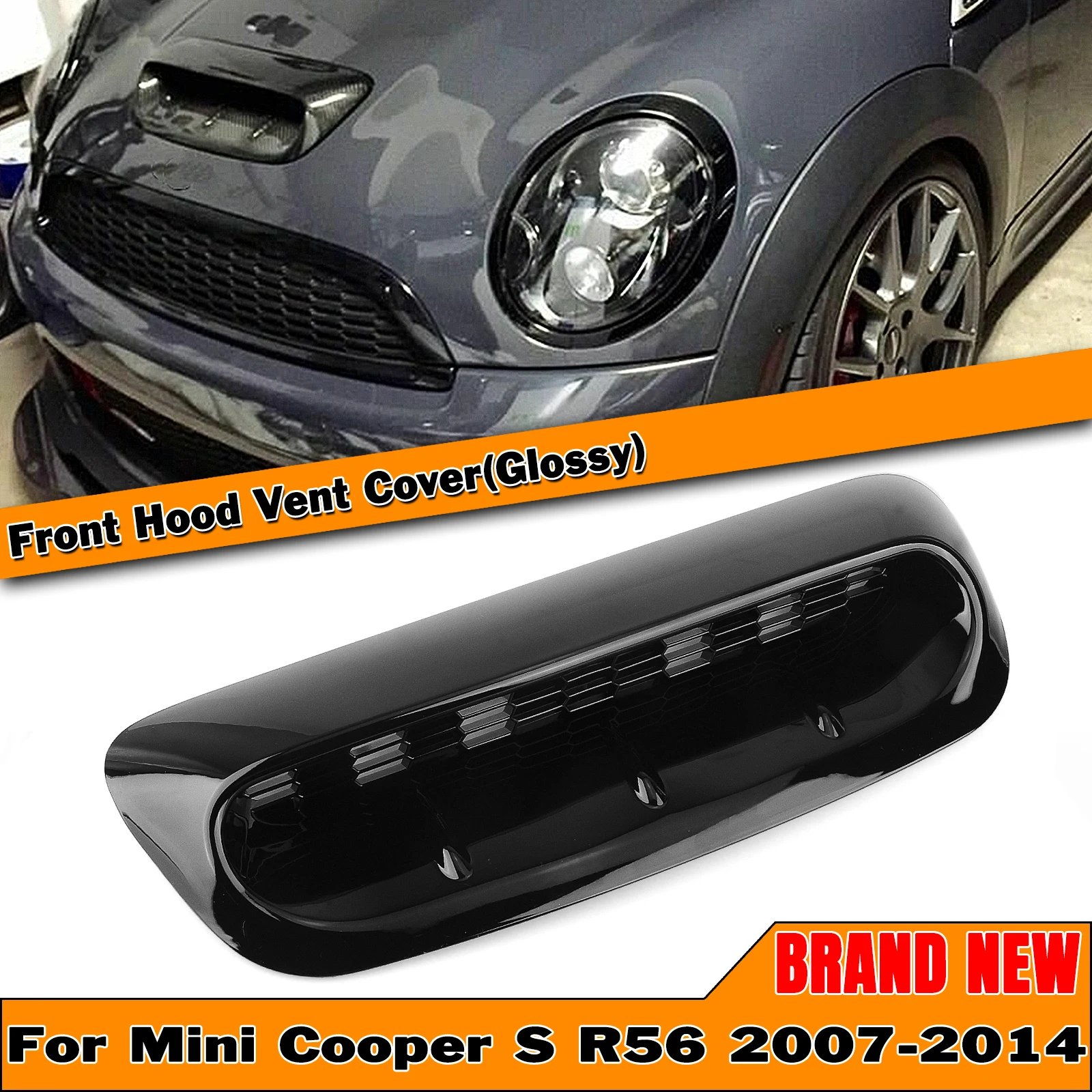 Front Bumper Spoiler Lip Base Glossy Carbon Fiber Look Car Lower