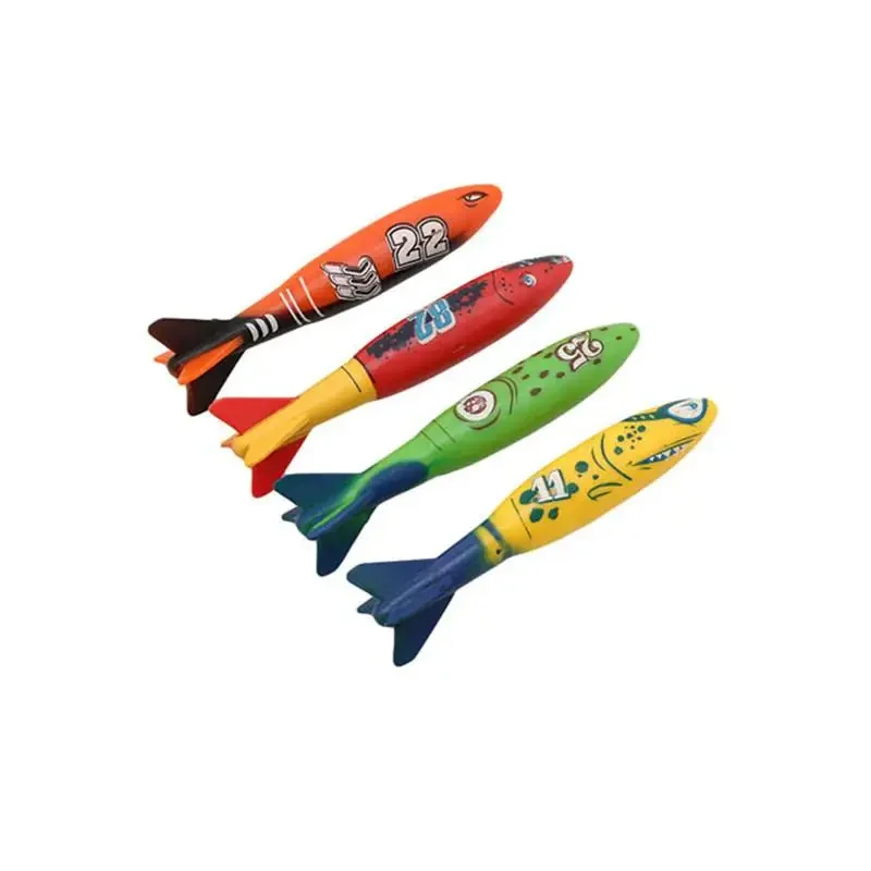 1/3PCS Torpedo Rocket Throwing Toy Swimming Pool Diving Games Children Underwater  Stick images - 6