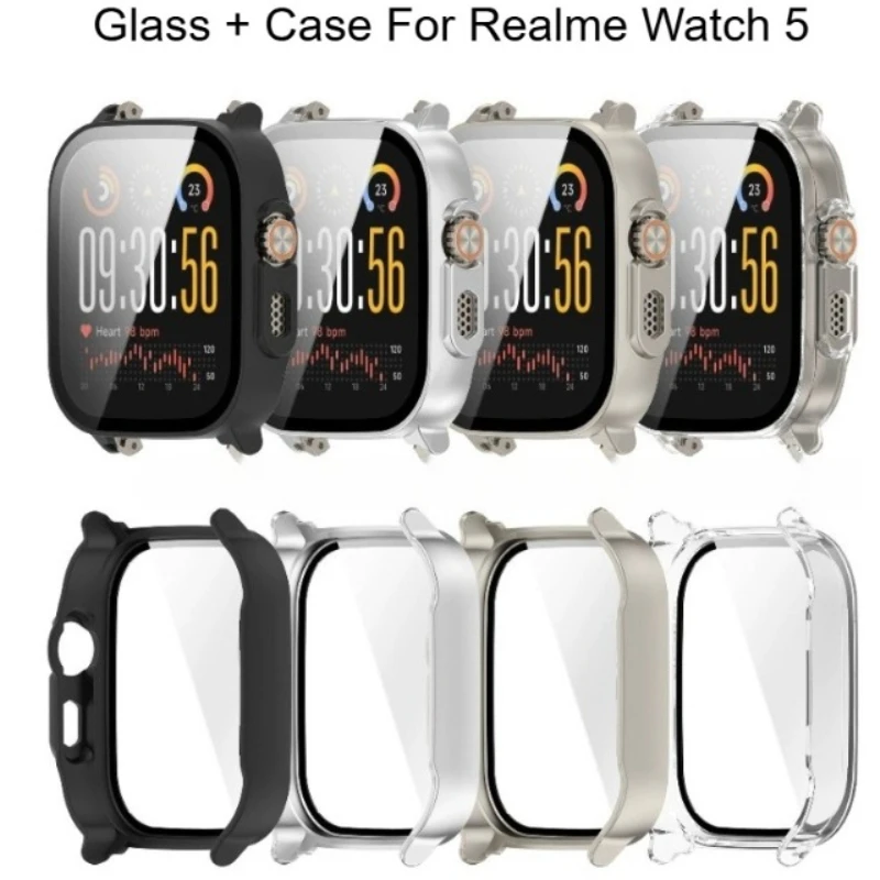 Durable Hard PC & Tempered Glass Protective Watch Cover with Screen Protector
