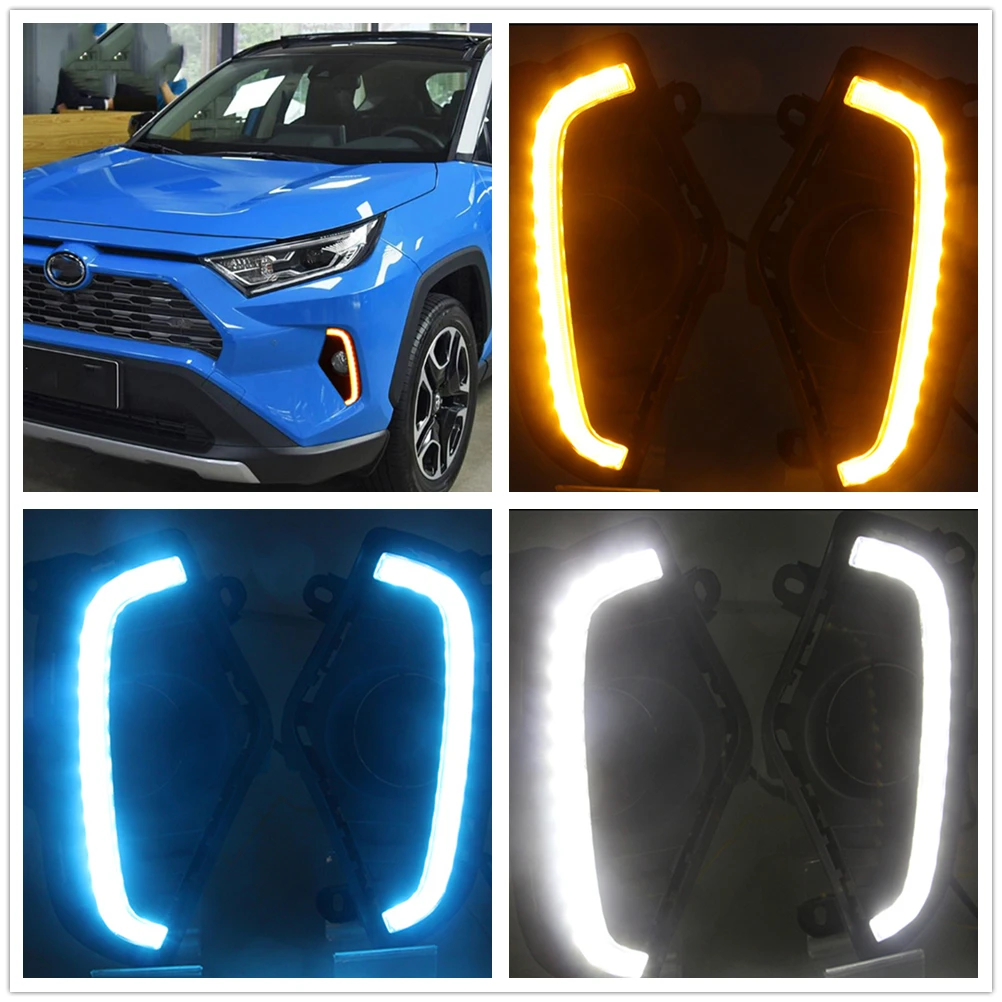 

Дневные ходовые огни для автомобиля, дневные Противотуманные фары для Toyota RAV4 2019-2022