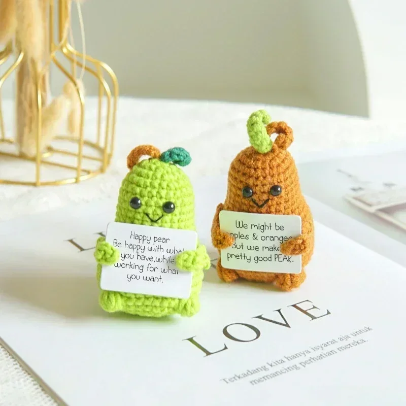 Crochet Potato Handmade Positive Knitted Toy With Inspiring Card Durable  Crocheted Stuffed Animals Soft Emotional Support - AliExpress