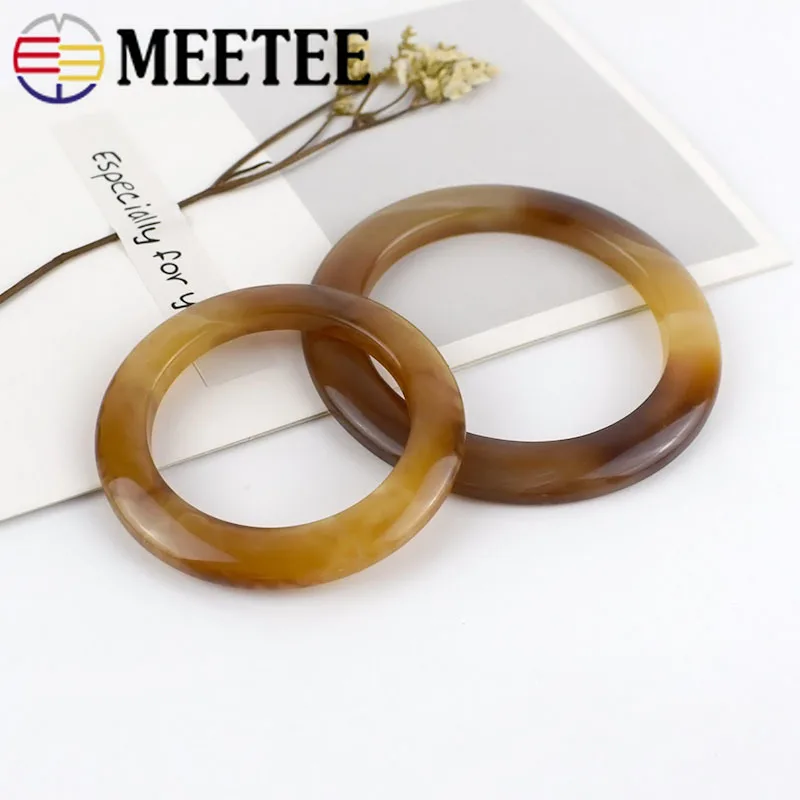 10Pcs Metal O Ring Buckle 20-55mm Overcoat Belt Clasp Round Flat