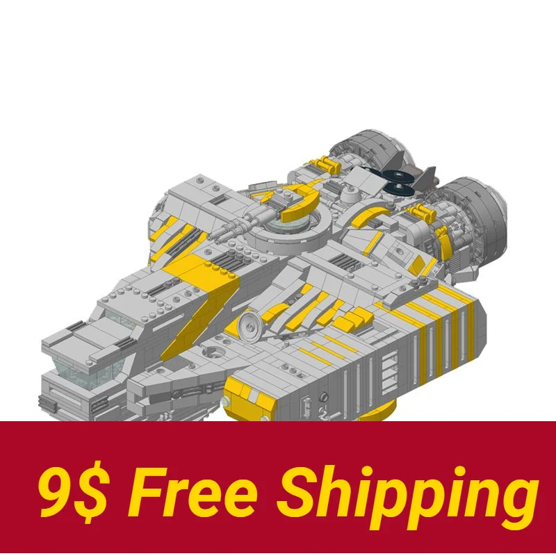 

MOC-23774 XS Freighter Building Block Kit Space Wars Deploying Soldiers Spaceship Airship Brick Model DIY Kids Brain Toys Gift