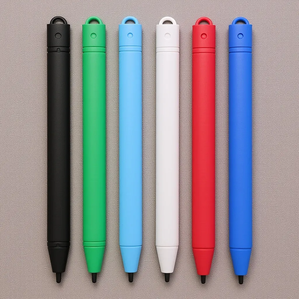 6Pcs LCD 쓰기 태블릿 펜 다채로운 드로잉 보드 펜 플라스틱 드로잉 펜 낙서 세트 부드러운 쓰기 태블릿 펜
