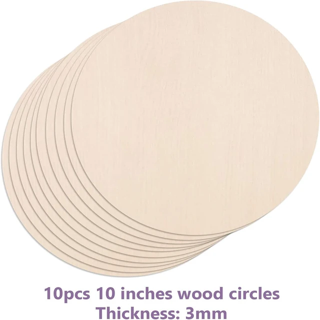 Pack of 5-15 inch wood round, wood slices 15 inch diameter, wood circles 15  inch, wood rounds for crafts 15 inch
