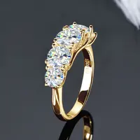 Moissanite Wedding Rings 925 Silver