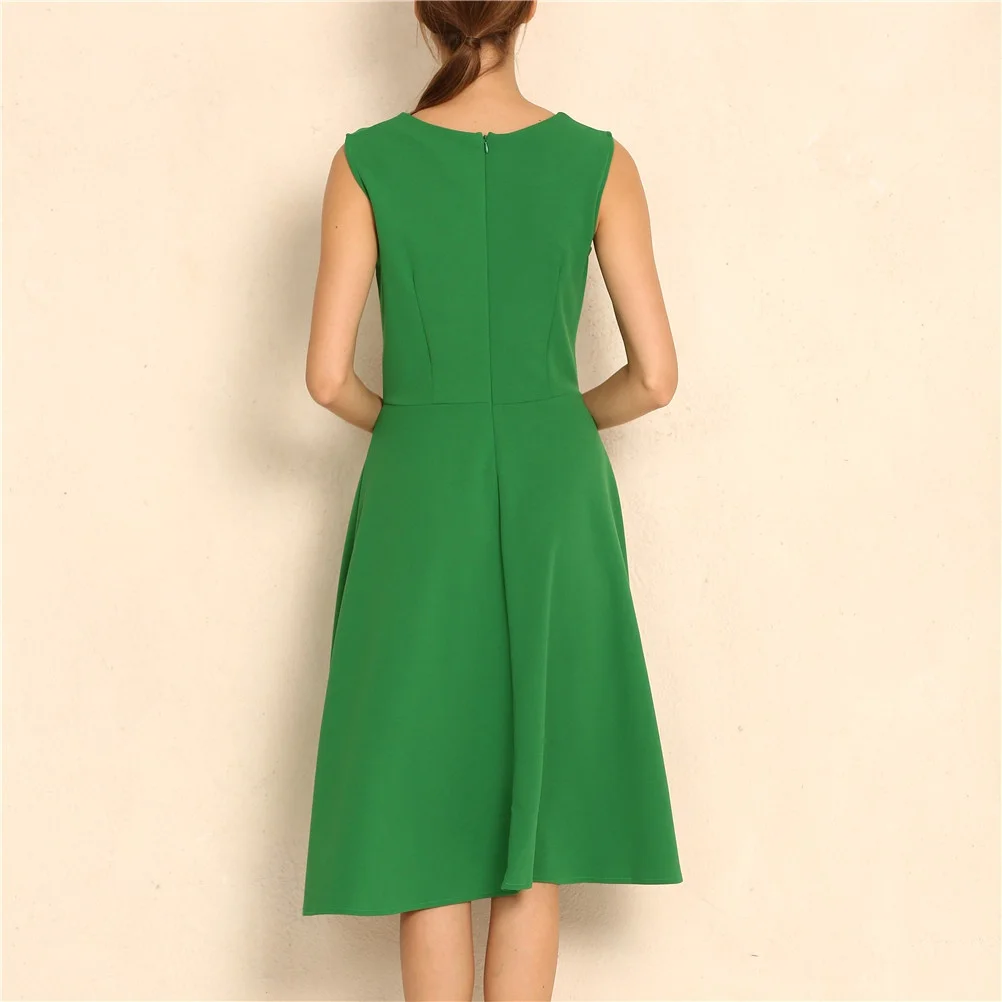 Elegant Emerald A-Line Midi Dress for Women Sd47ebb5b251c4e56b6b0a20ea322ac83y