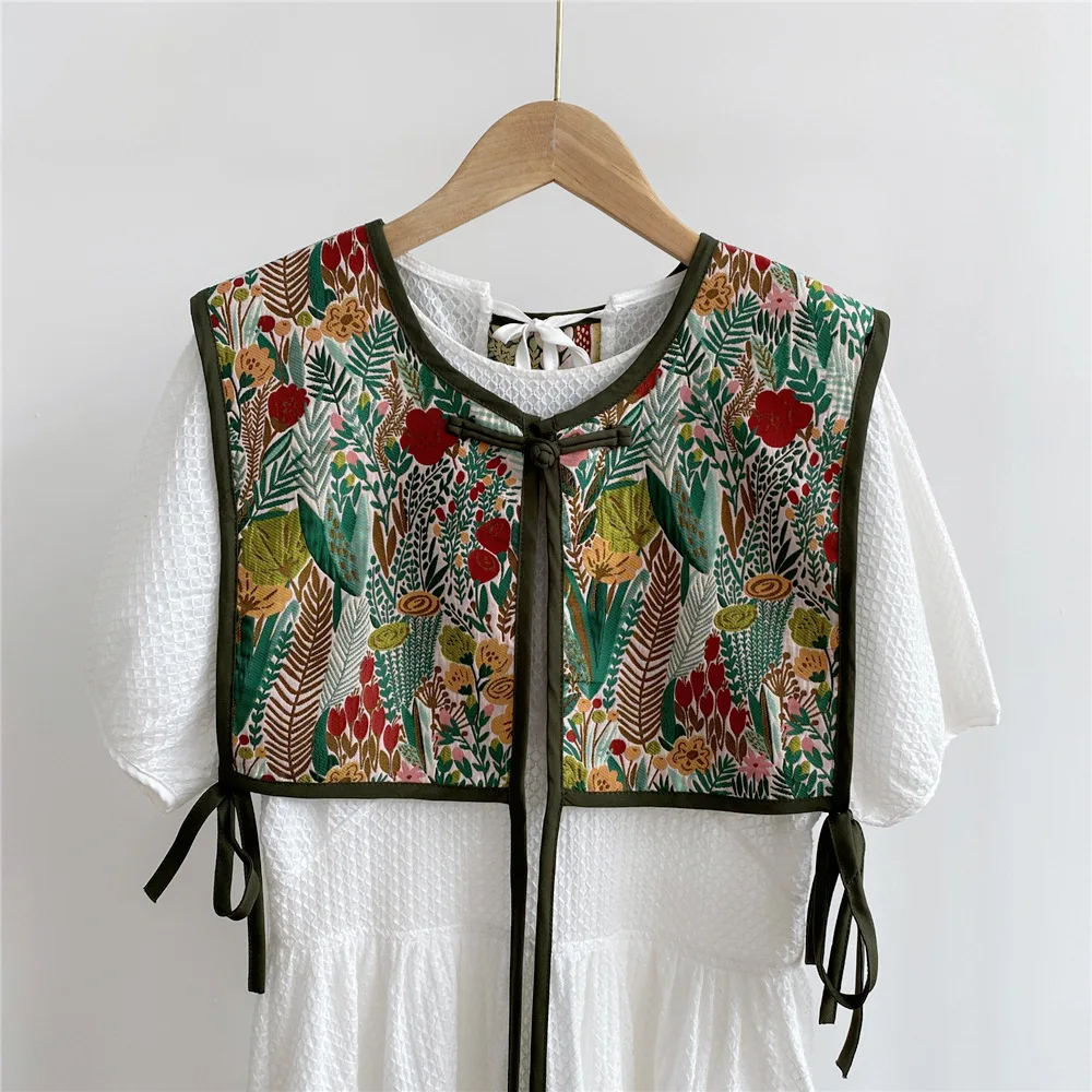 Vests Women Embroidery Lace-up Chic Vintage All-match Casual Korean Fashion Summer Classic Prevalent Waistcoat Harajuku Delicate 2