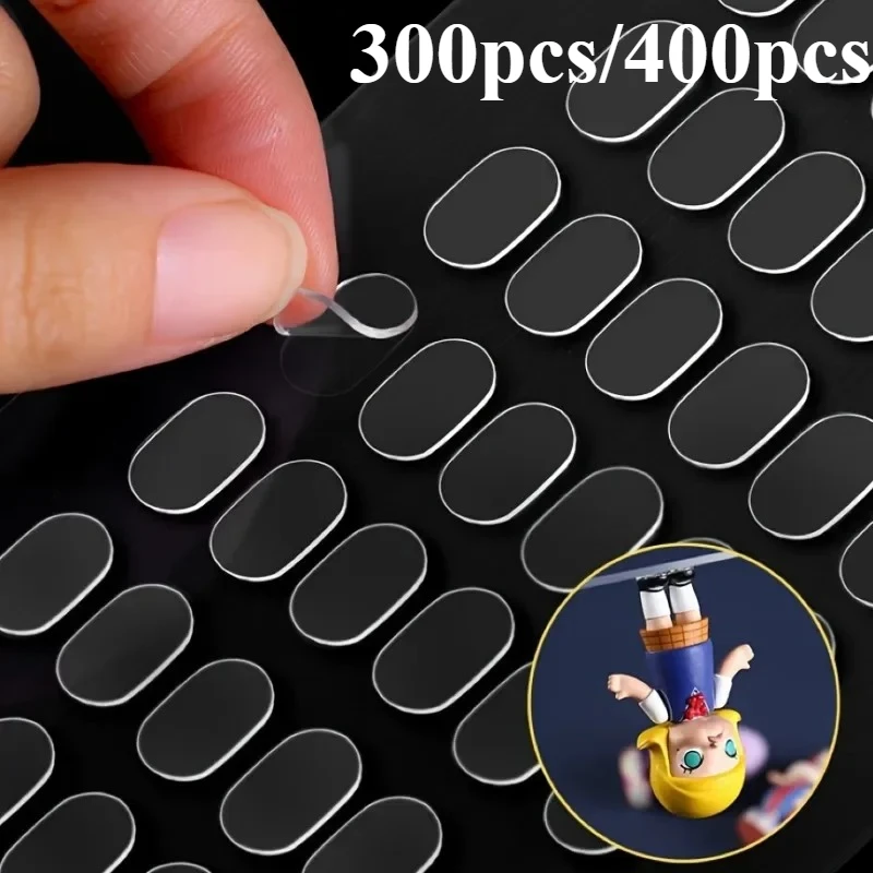 300pcs/400pcs Transparent Double-Sided Tape Pads - Non-Marking, Anti-Skid Adhesive for DIY Projects & Model Car Decor Double