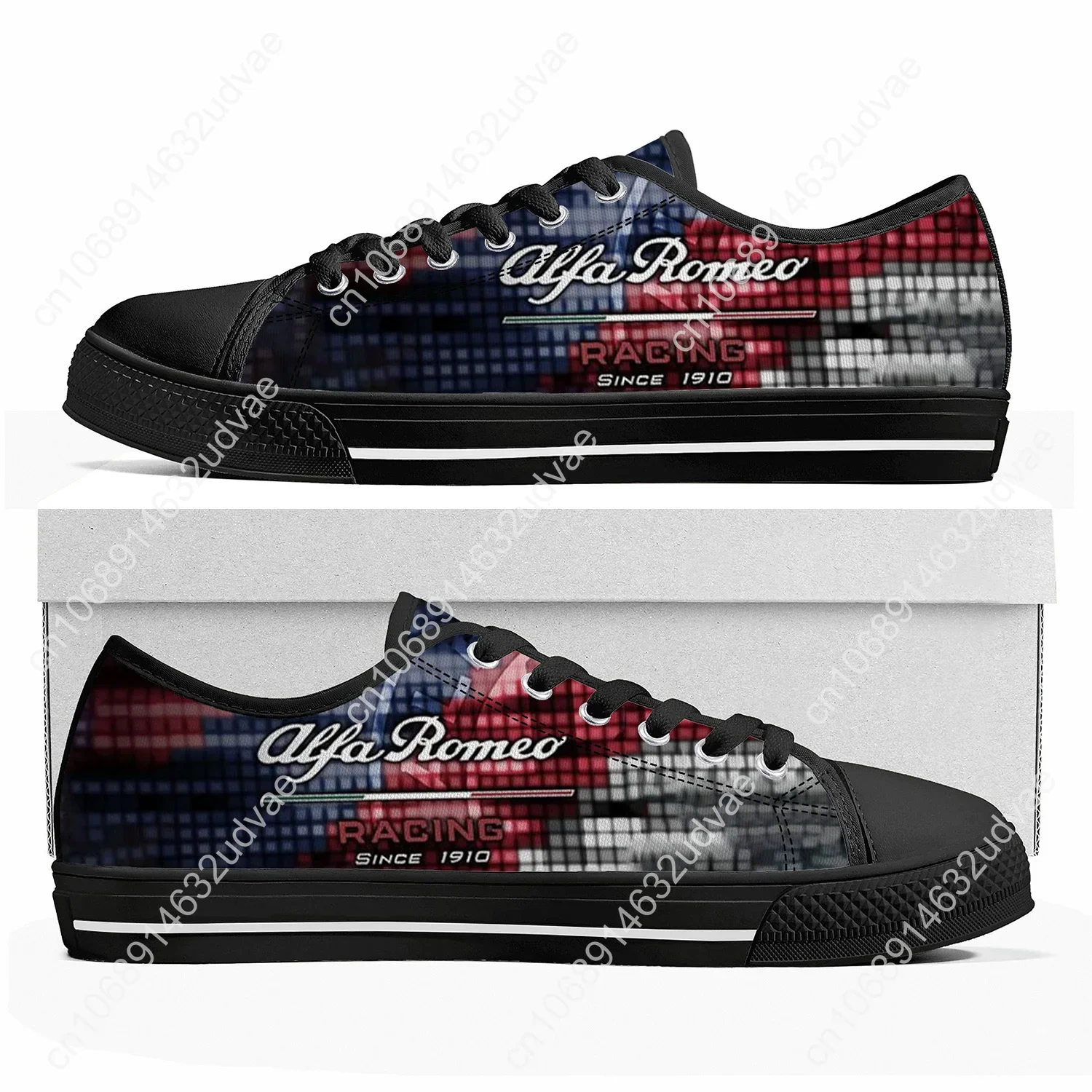 Alfa Low Top Sneakers Casual Shoes Mens Womens Teenager High Quality Canvas Romeo Sneaker Couple Custom Black Shoe Unisex