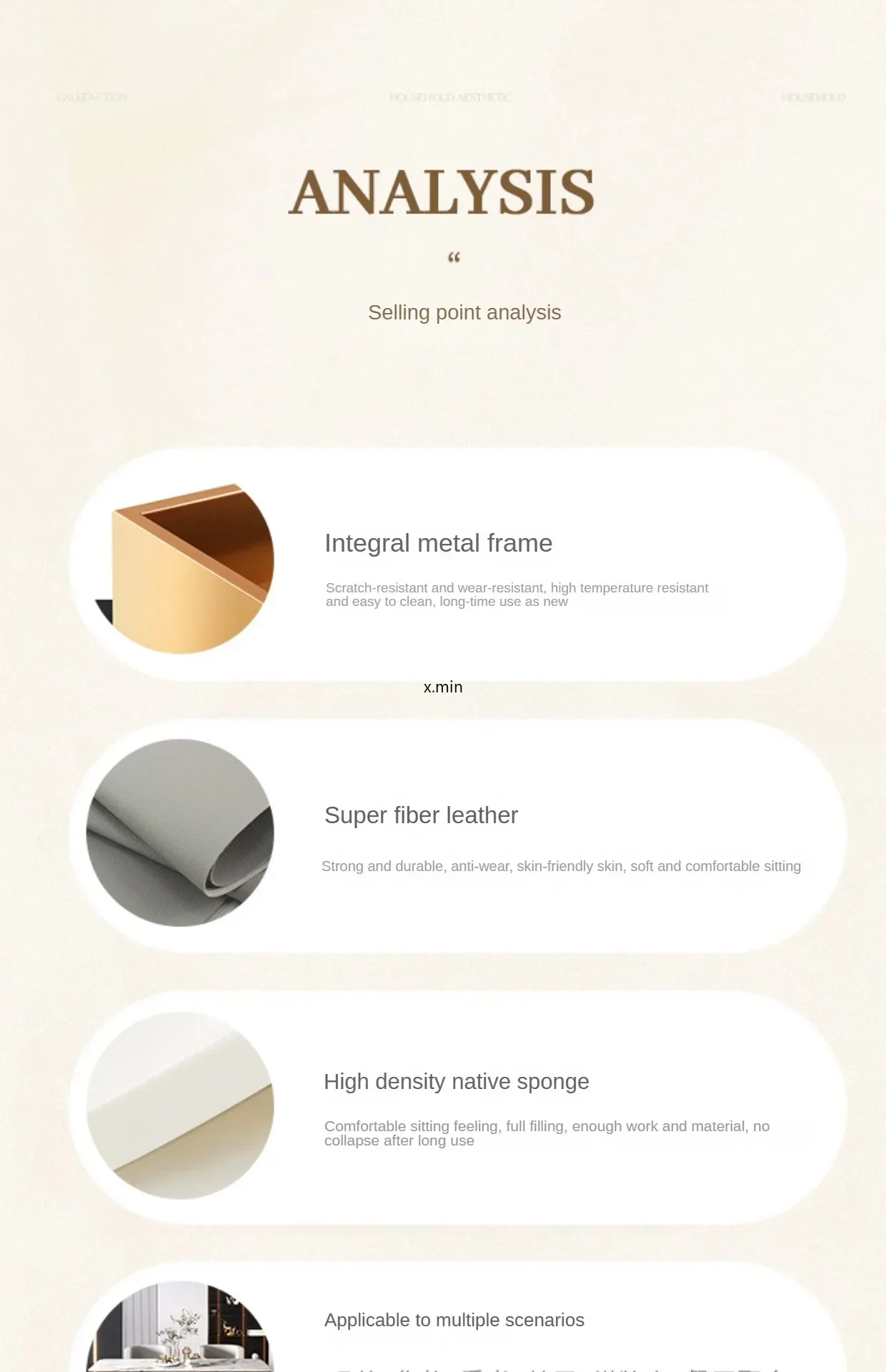 Description Picture 5 of itemHousehold Luxury Dining Chairs Hotel Sofas Reception and Negotiation Tables Chairs Nail Salons Chairs Makeup  Furniture