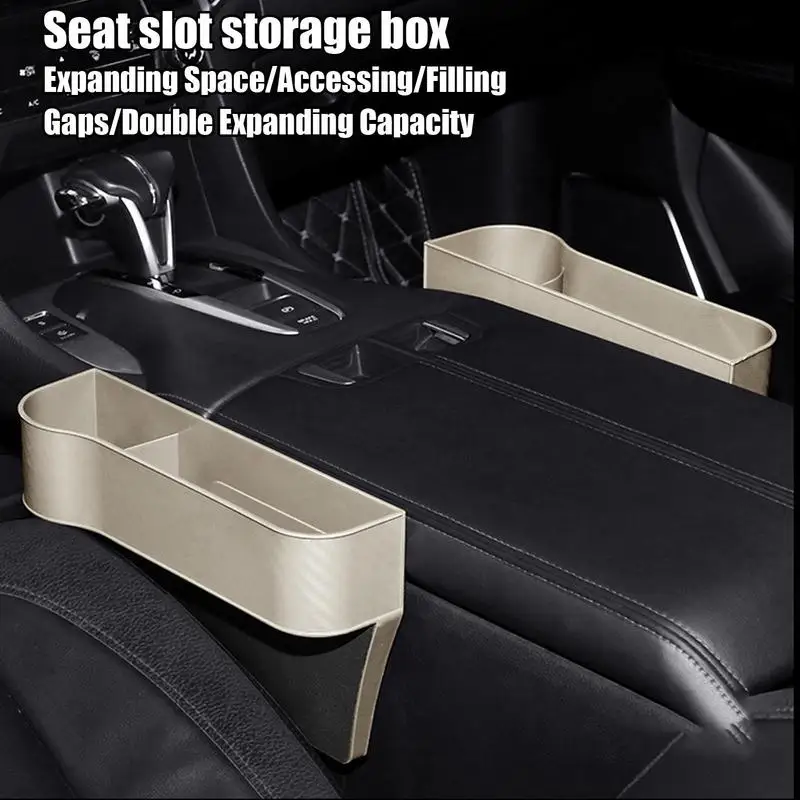 1/2 PCS Car Storage Box Organizer Universal Car Seat Organizer Card Phone Holder Pocket Seat Gap fessura Pocket Catcher Organizer