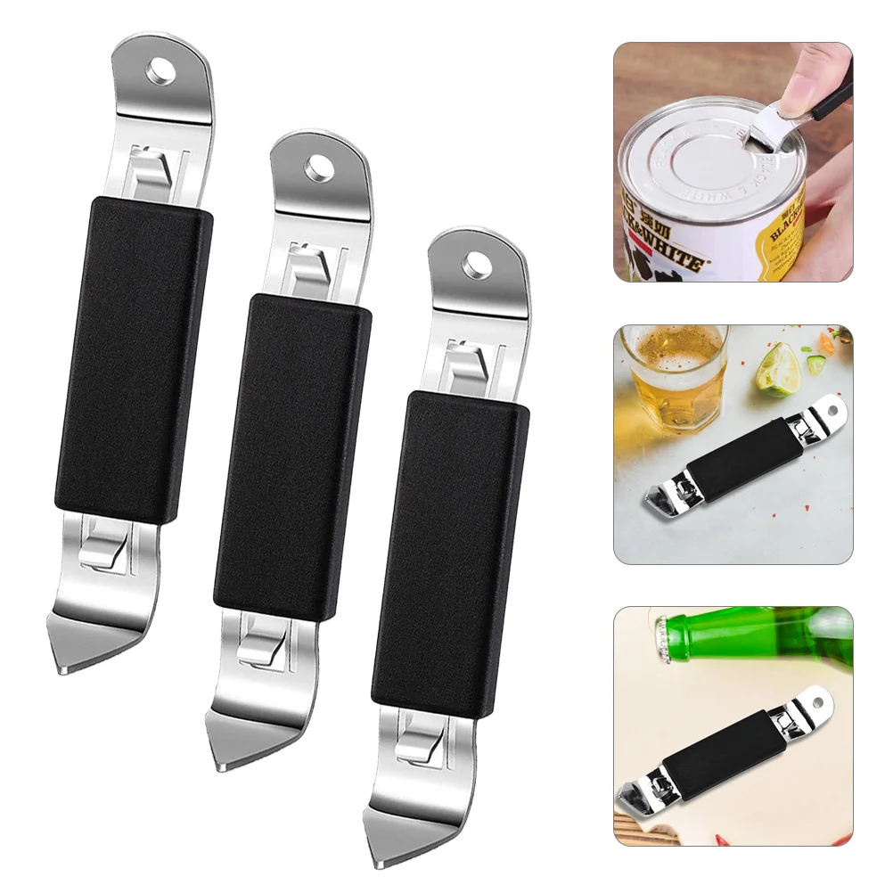 

3 Pcs Outdoor Bottle Opener Magnetic Beer Can Refrigerator Small Portable Household Iron Fridge Compact Travel