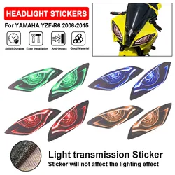 Headlight Sticker For YAMAHA YZF-R6 YZF R6 YZFR6 2006-2015 Motorcycle 3D Front Fairing Eye Graphic Head Light Protection Sticker