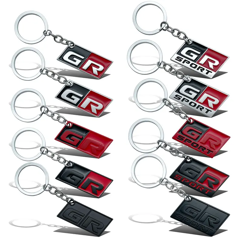 1pcs Metal Keyring Car Key Chain Gr Sport Logo Keychain For Toyota