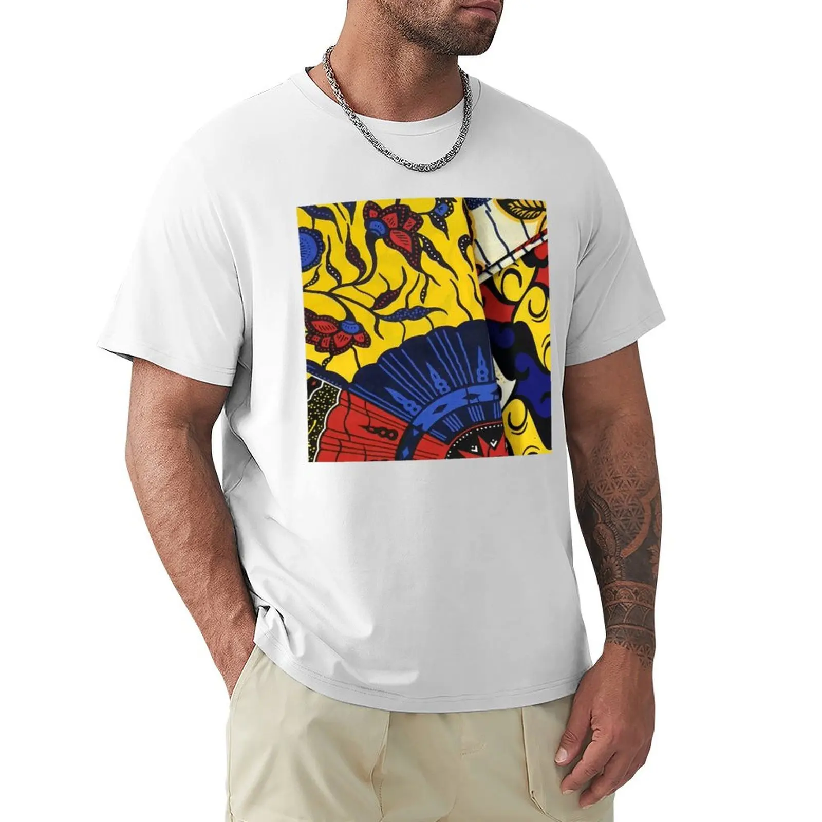 

African Fabric Patchwork Collage Art Patterns [#230] T-shirt tees Blouse hippie clothes tshirts for men