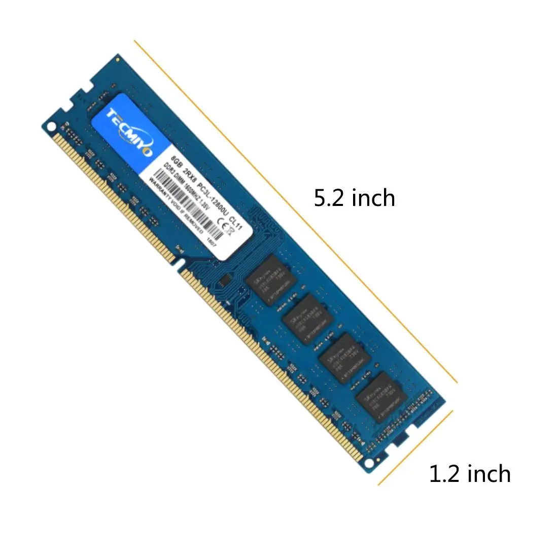 Tecmiyo-memória Desktop Azul Não-ecc Ddr3 Ddr3l 4gb 8gb 1600mhz 1.35v 1.5v Pc3 Pc3l12800u Pc3-10600u Pc38500u 1pc - Imagem 5