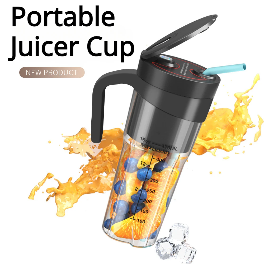 

Portable Juicer USB Rechargeable Cup Mixer Fresh Fruit Juicers Bottle Mini Electric Portable Blender Smoothie Ice Food Processor