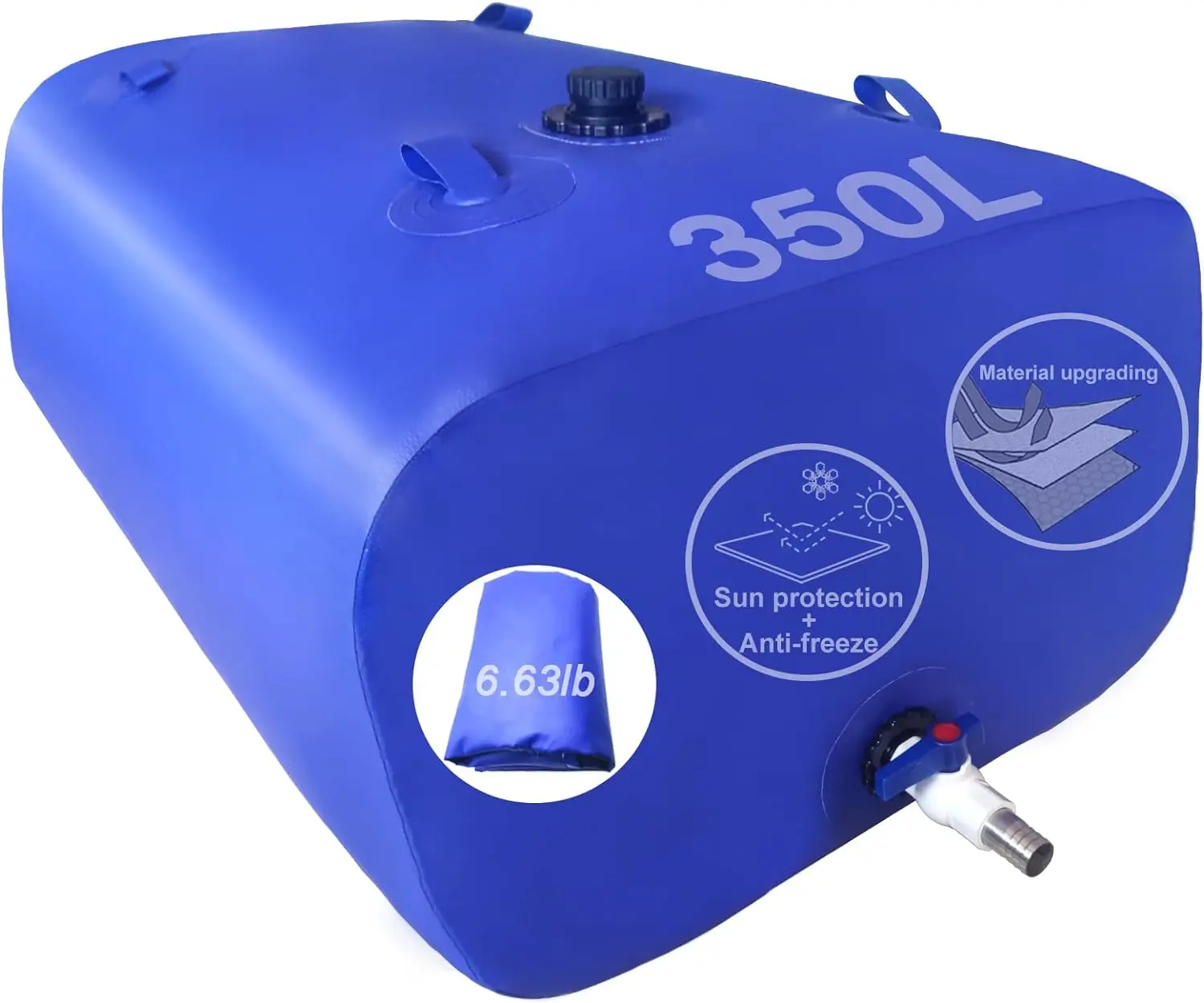 350L/95gal Serbatoio d'acqua portatile, contenitore di stoccaggio