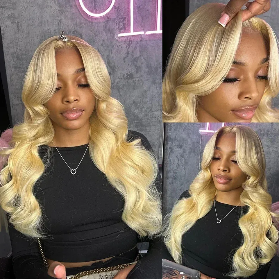 

Lumiere 13x4 613 HD Honey Blonde 30 Inch Body Wave Lace Frontal Human Hair Wig Brazilian Remy 4x4 Lace Front Wigs For Women