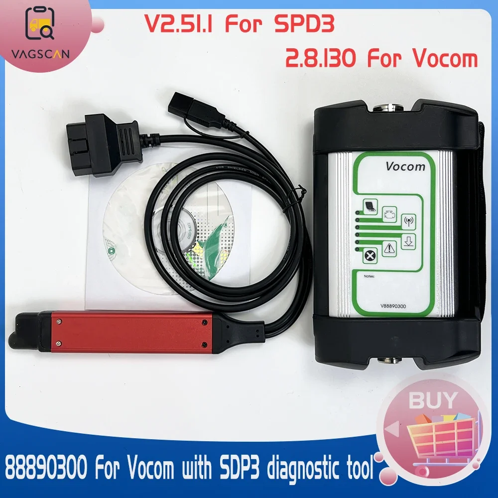 

2.8.130 For Vocom 88890300 Interface with 2.51.1 for SDP3 Chip WIFI Diagnostic Tool Heavy Duty Truck